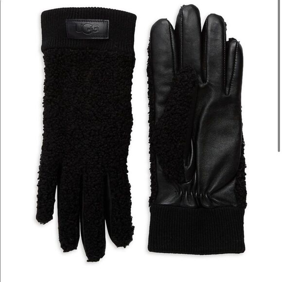 UGG shearling/leather gloves - Picture 1 of 4